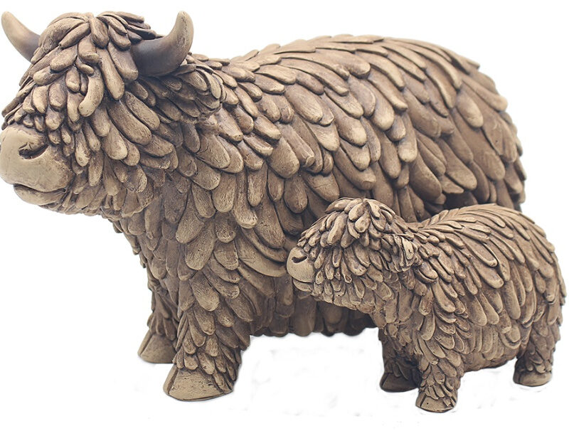 Hughie Highland Cow & Calf Large