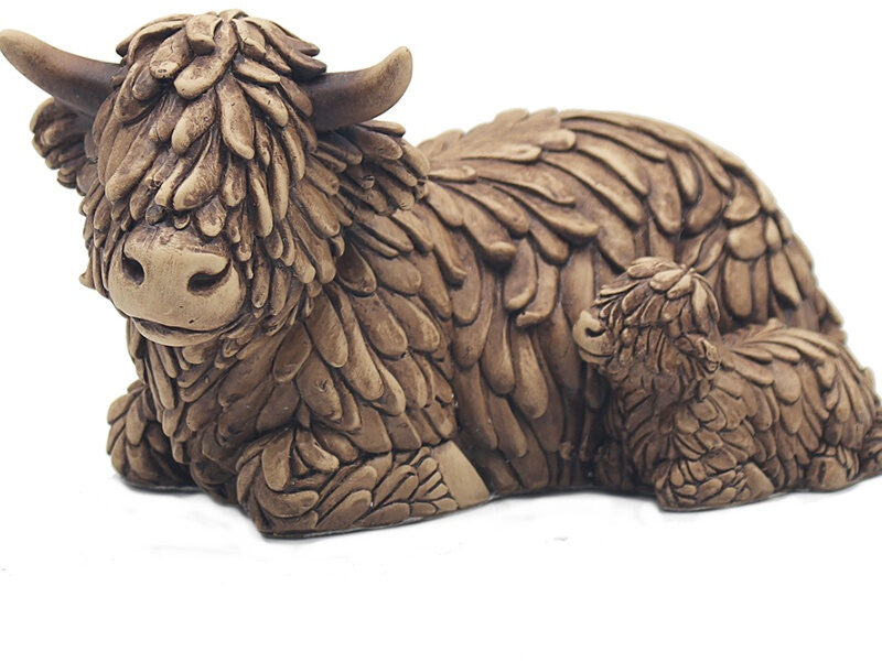 Hughie Highland Cow & Calf Large
