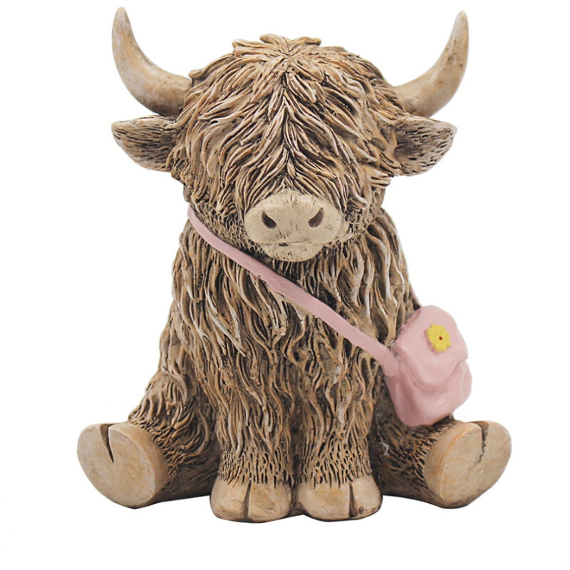 Highland Cow With Handbag