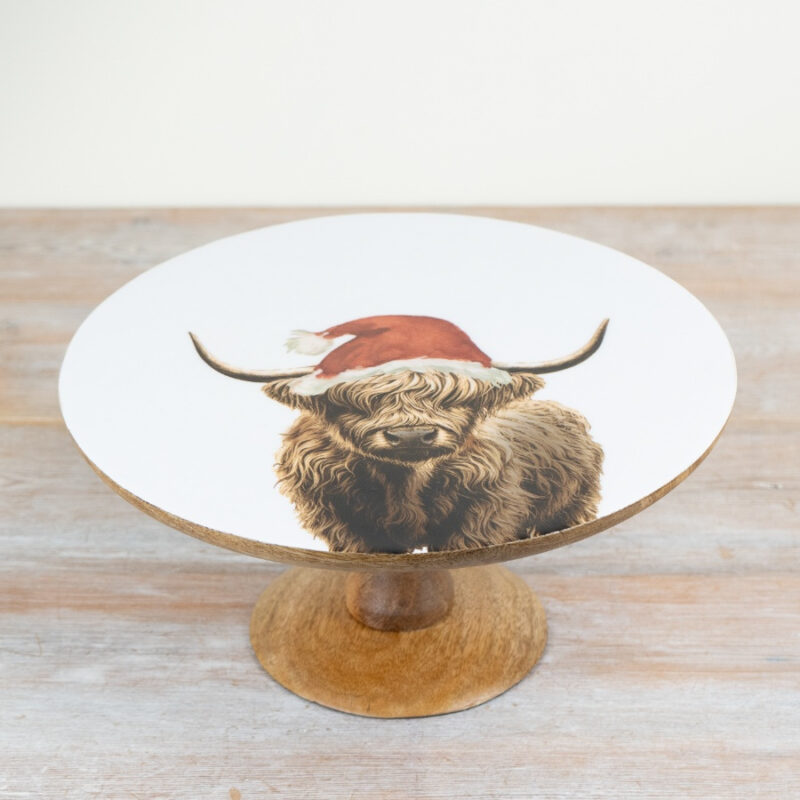 Highland Cow Cake Plate