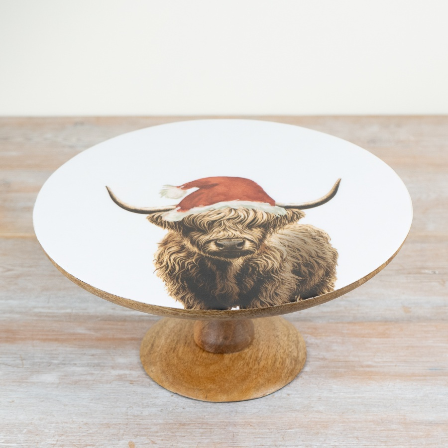 Highland Cow Cake Plate