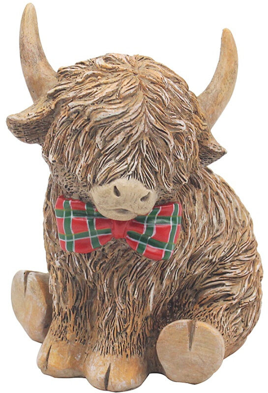 Highland Cow Tartan Bow