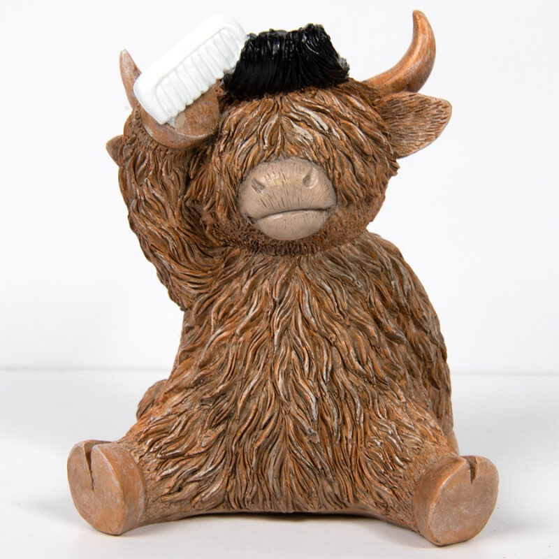 Highland Cow Boy Quiff Ornament