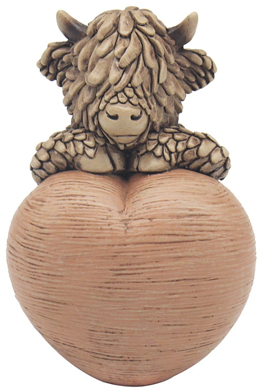 Hughie Highland Cow With Heart