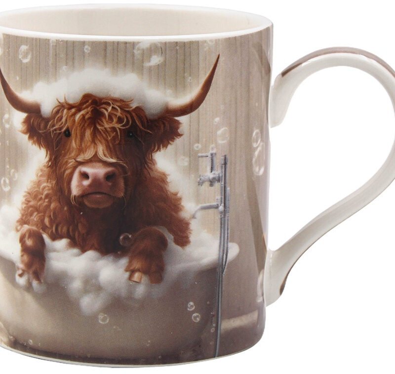 Highland Cow Bubble Bath Mug