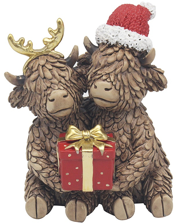 XMAS Highland Cow Couple