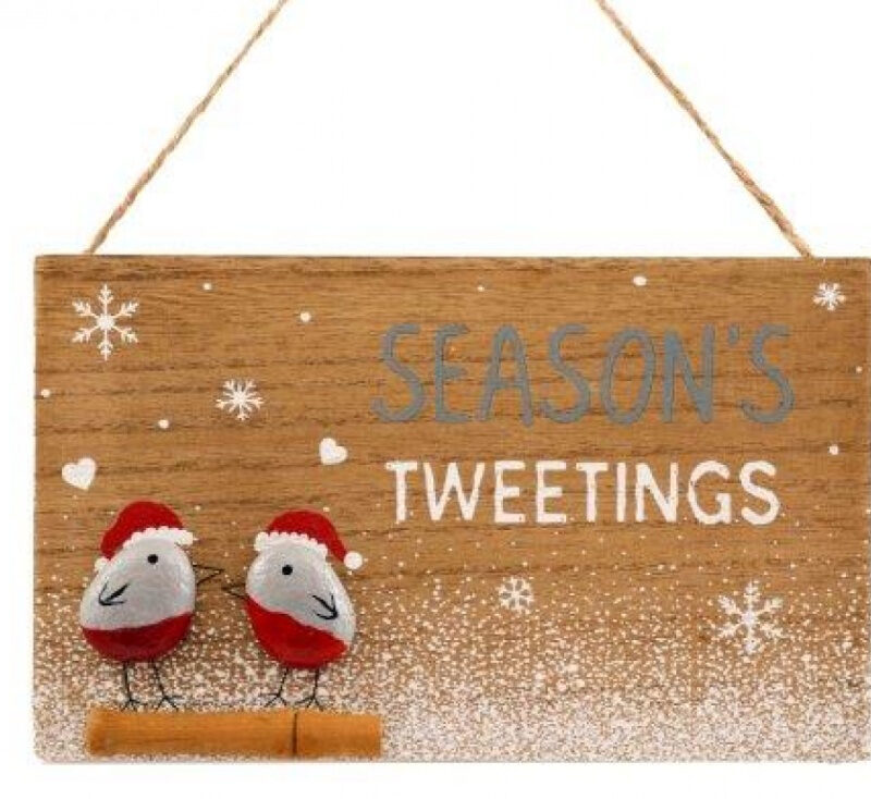 Wooden Robin Hanging Plaque