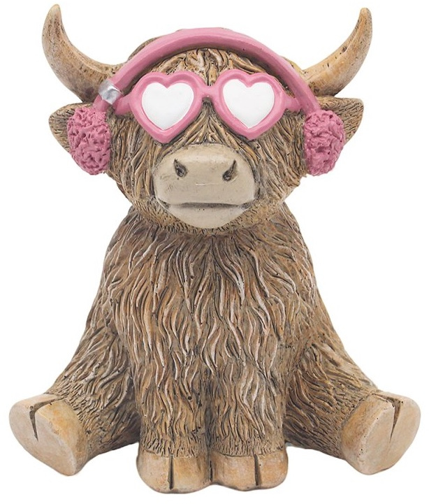 Highland Cow With Ear Moods