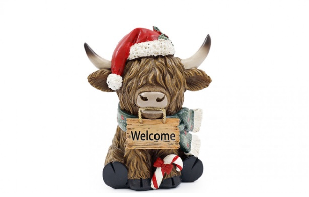 Highland Cow Welcome Sign