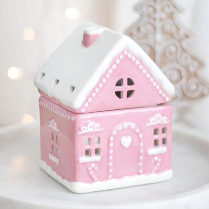 Pink Gingerbread House Oil Burner