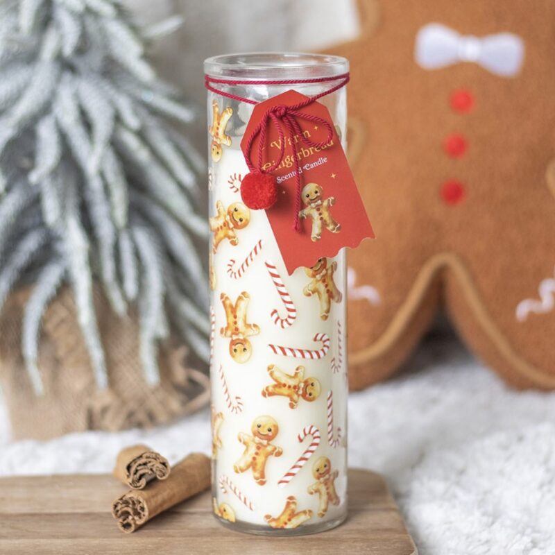Candy Cane Warm Gingerbread Tube Candle