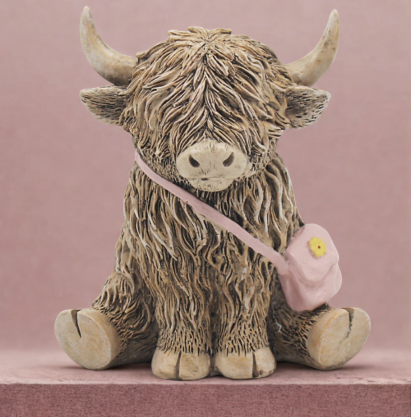 Highland Cow With Handbag
