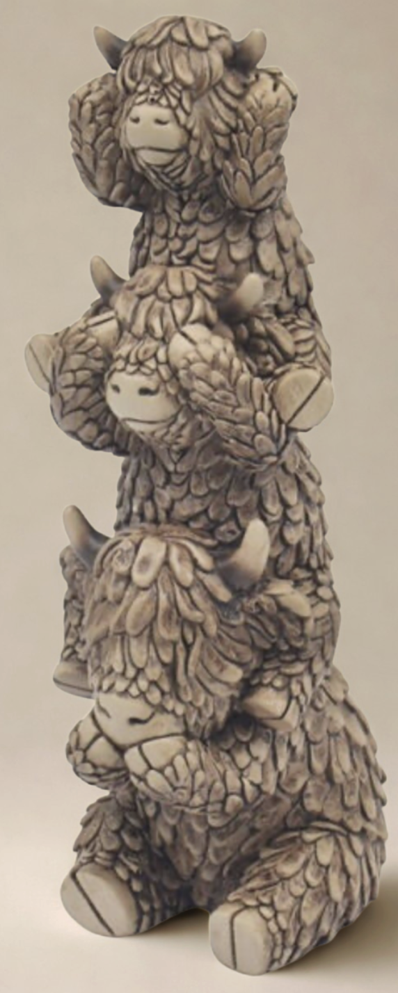 Trio Hughie Highland Cow Deco