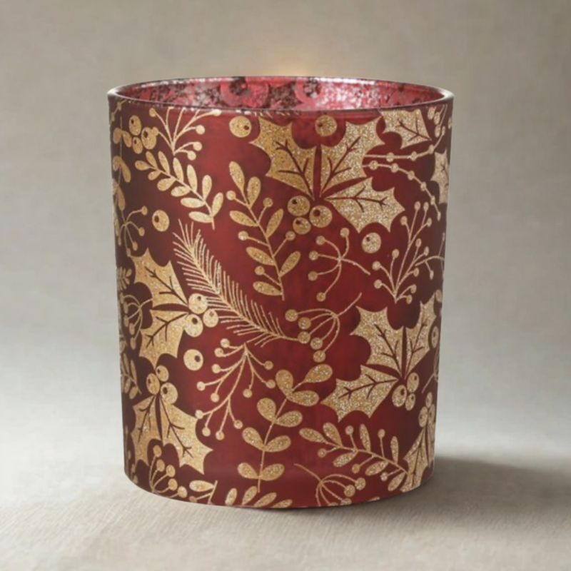 Holly Candle Holder LRG