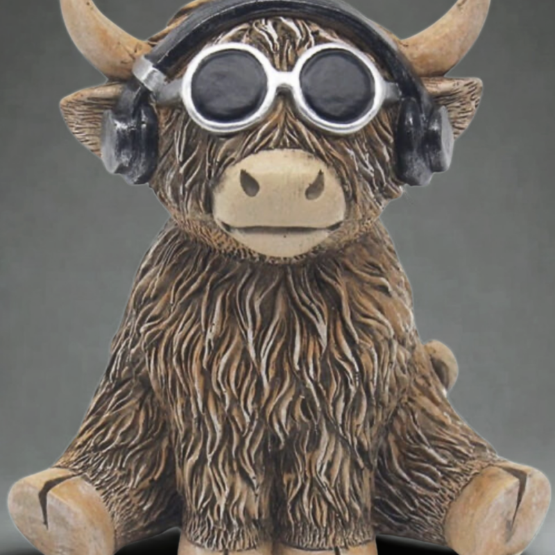Highland Cow DJ Moo-sic