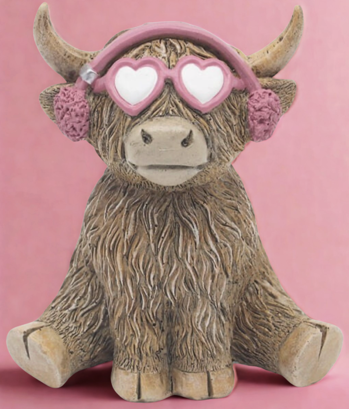 Highland Cow With Ear Moods