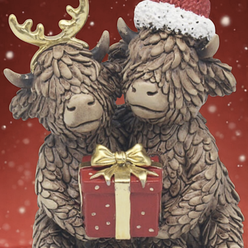 XMAS Highland Cow Couple