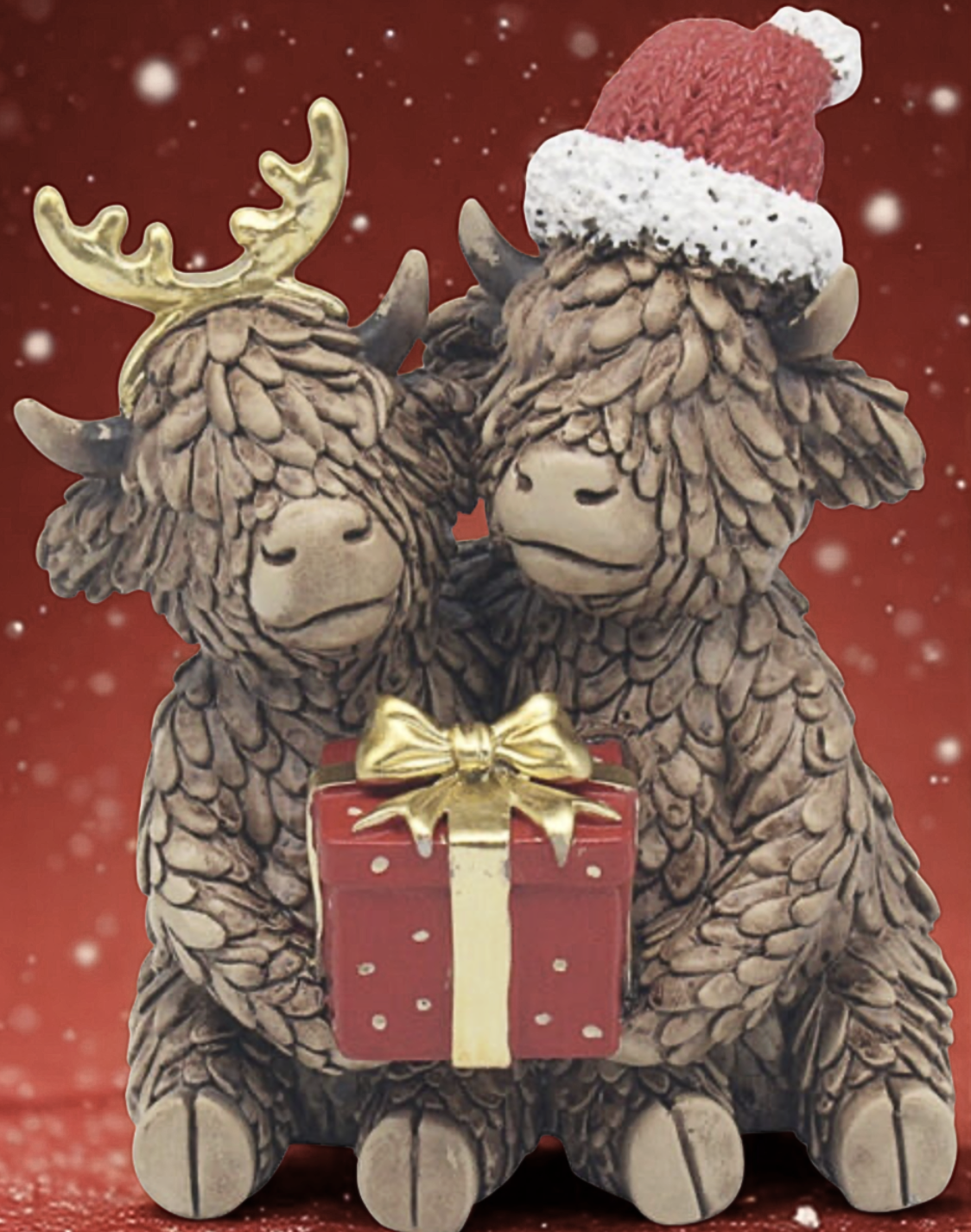 XMAS Highland Cow Couple