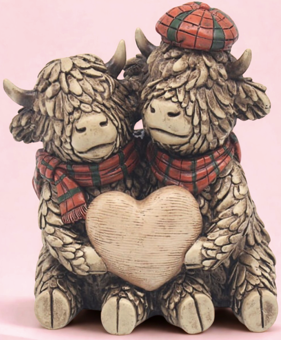 Cows With A Heart Ornament