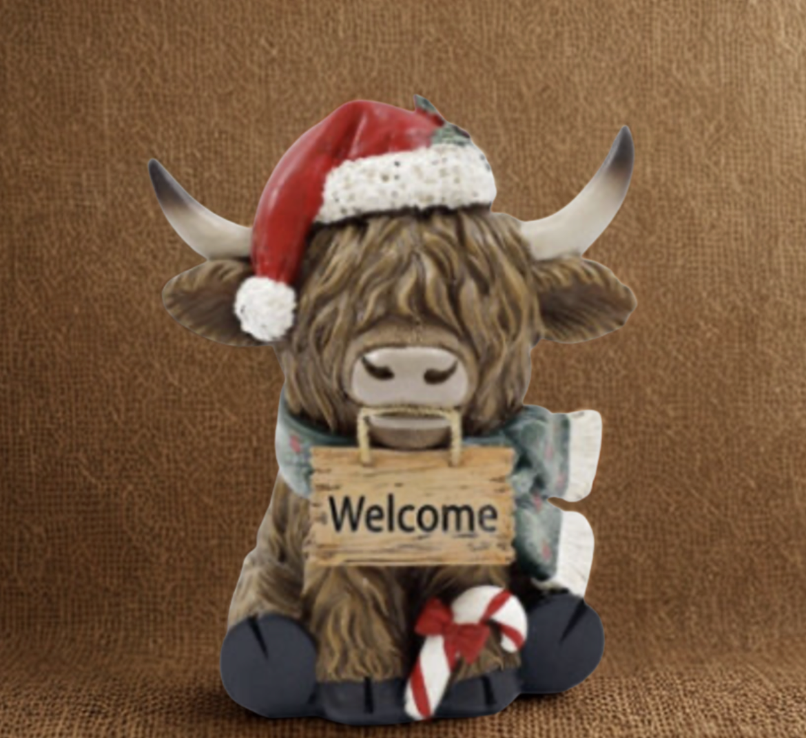 Highland Cow Welcome Sign