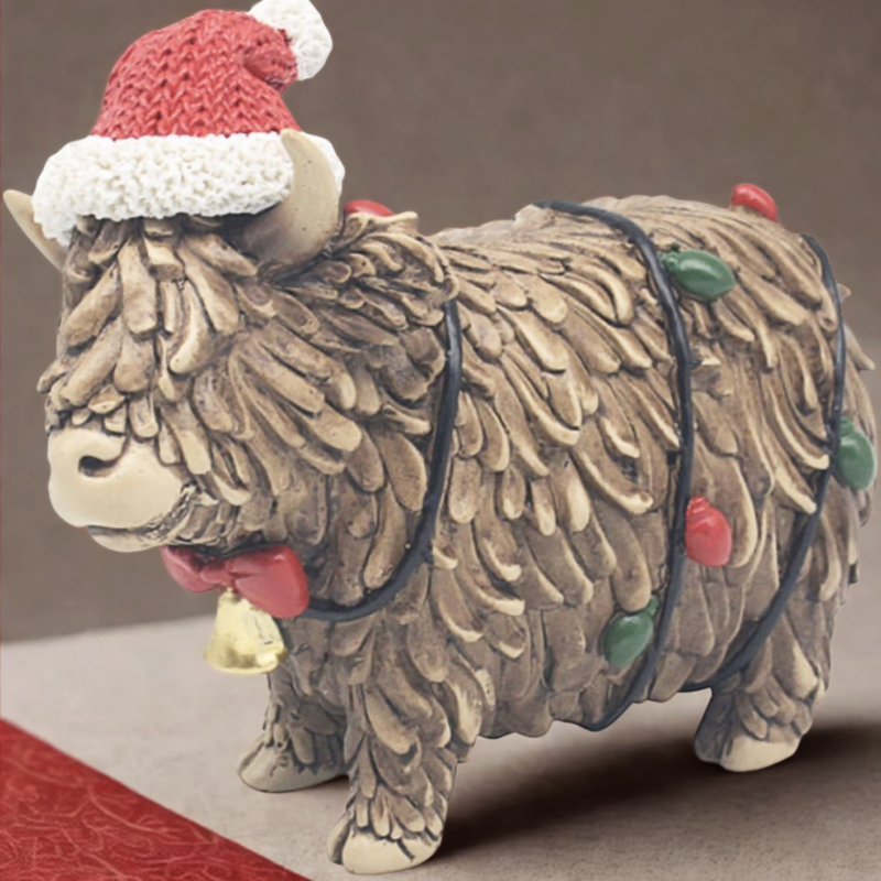 Highland Cow With Lights