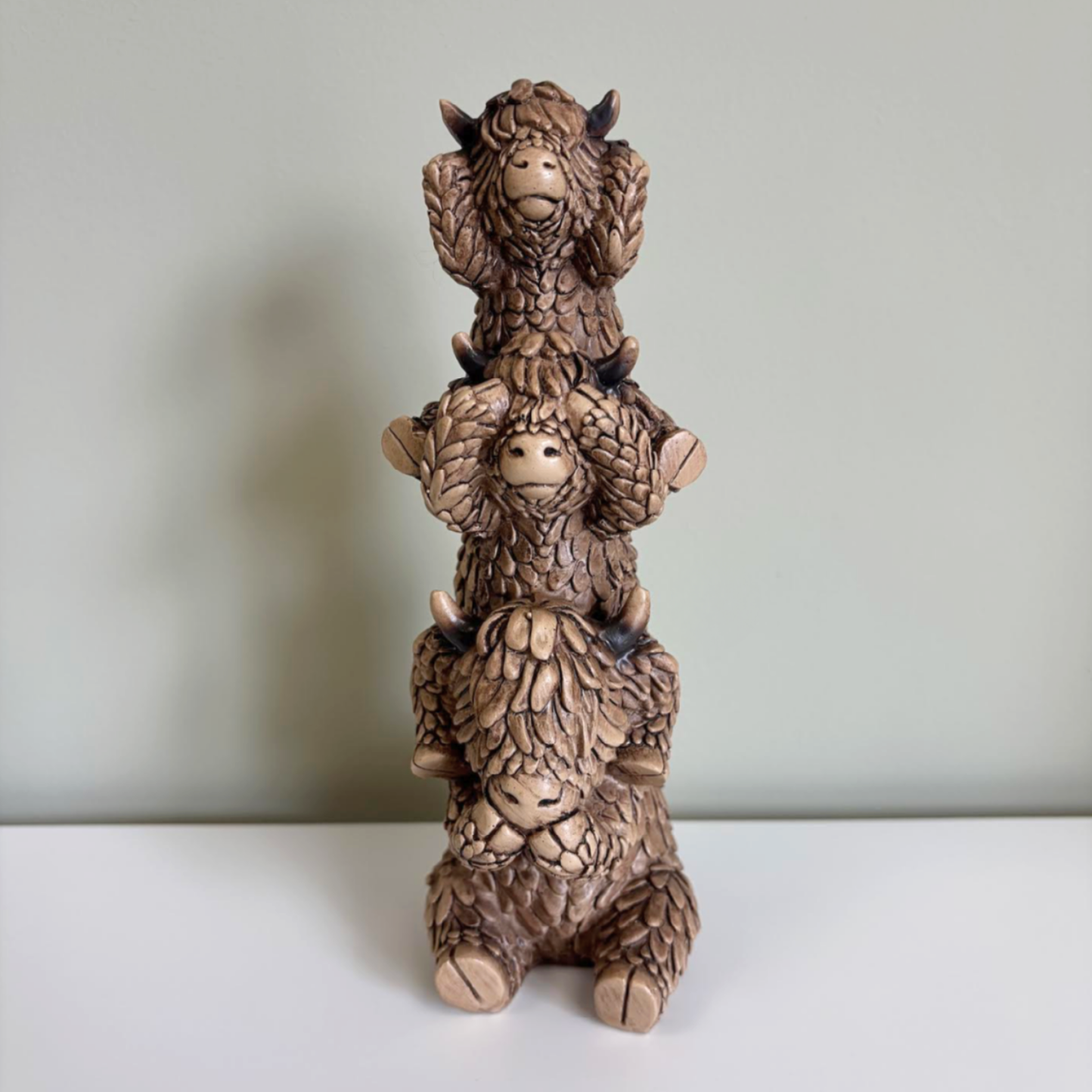 Trio Hughie Highland Cow Deco