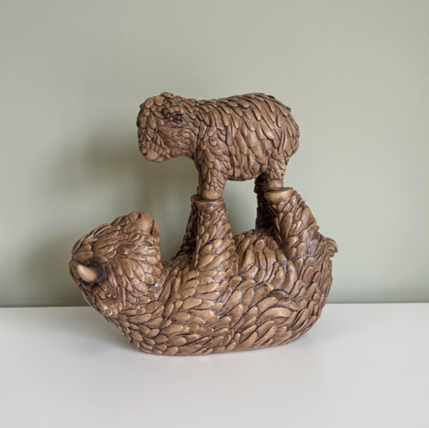 Highland Cow & Playful Calf