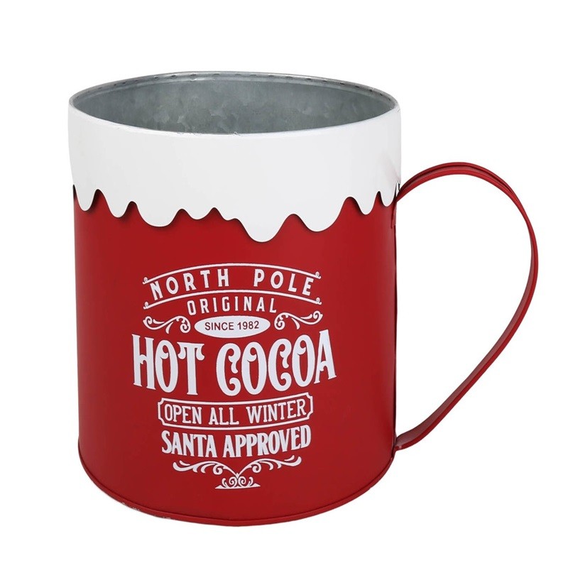 Red Metal Hot Coca Giant Mug Pot