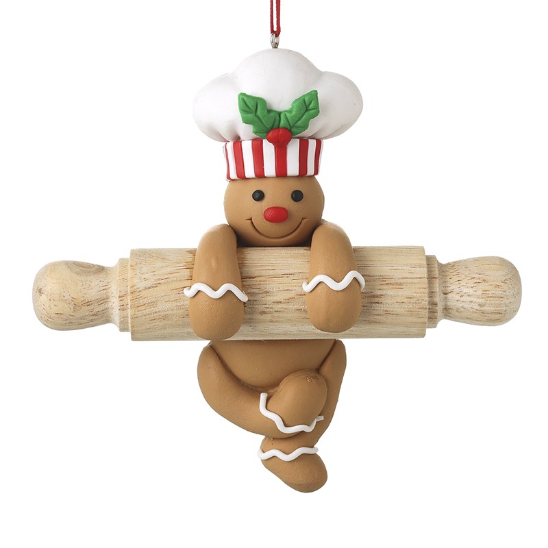 Gingerbread Chef On Rolling Pin Hanger