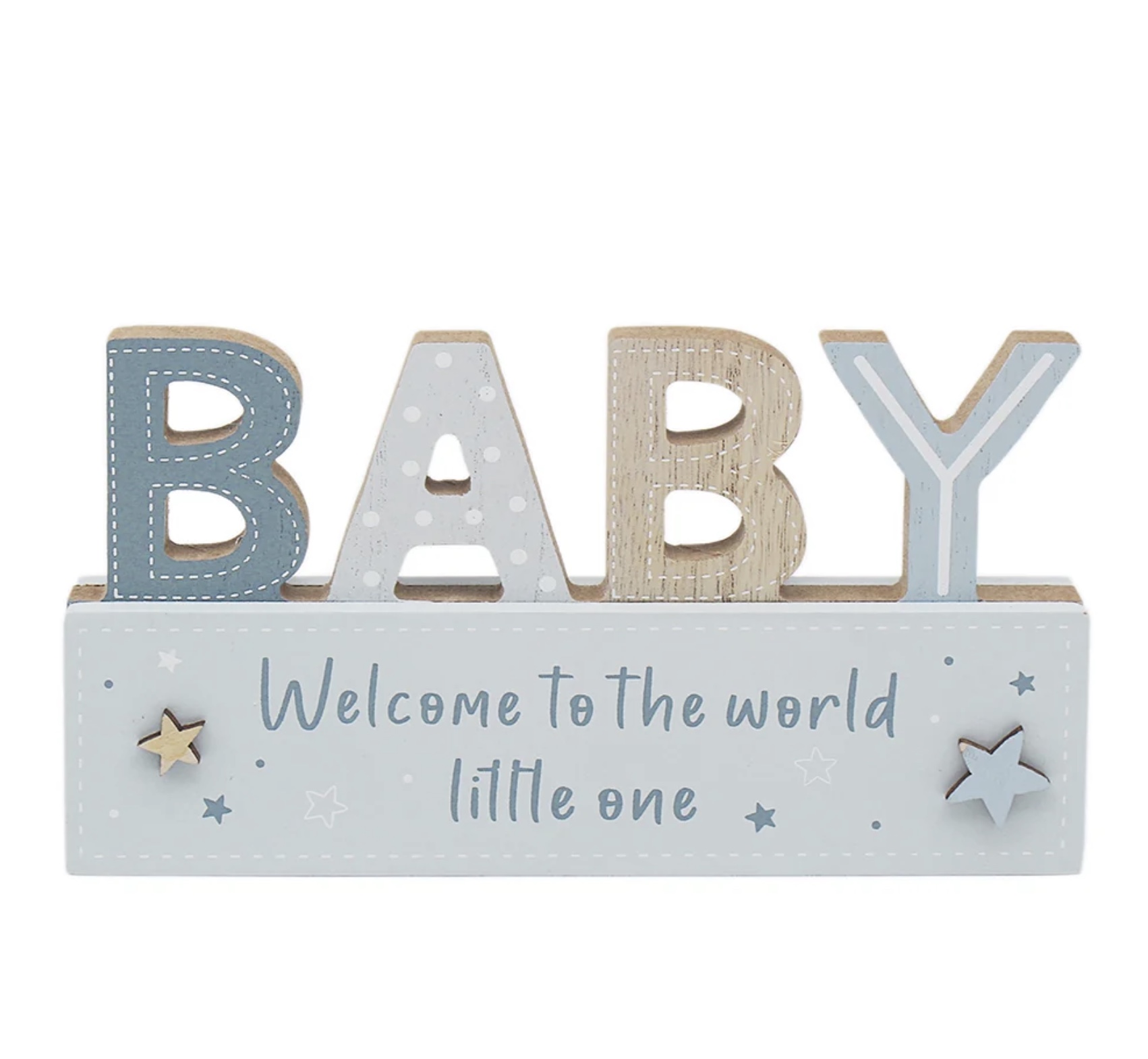 Blue Standing Baby Plaque