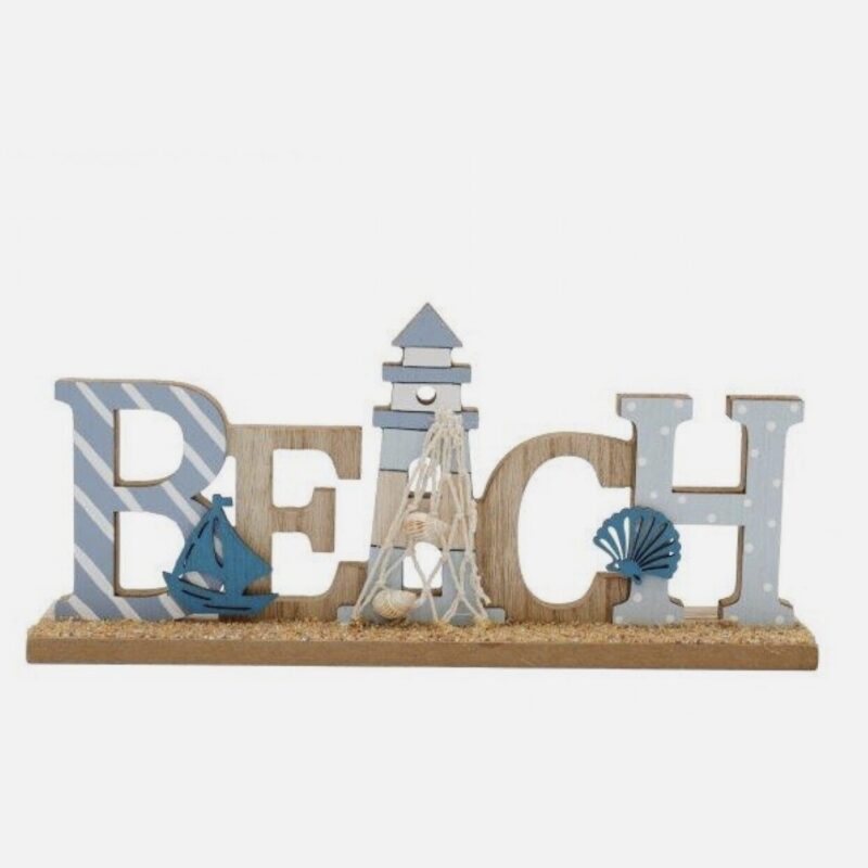 Ocean Beach Word Plaque