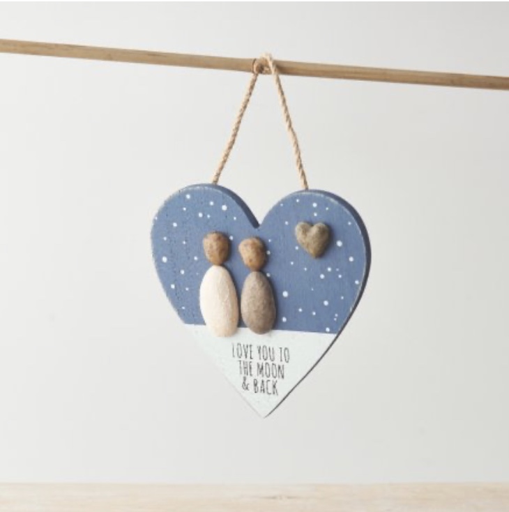 Heart Pebble Hanging Decoration