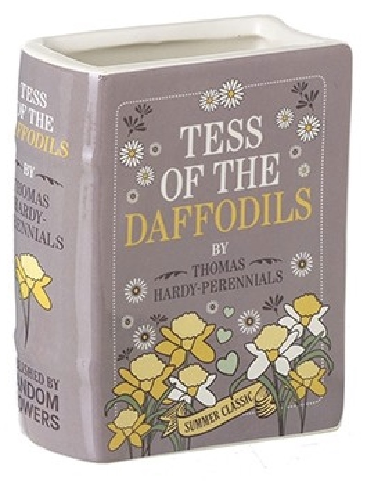 Ceramic Botanical Book Pen Pot Purple