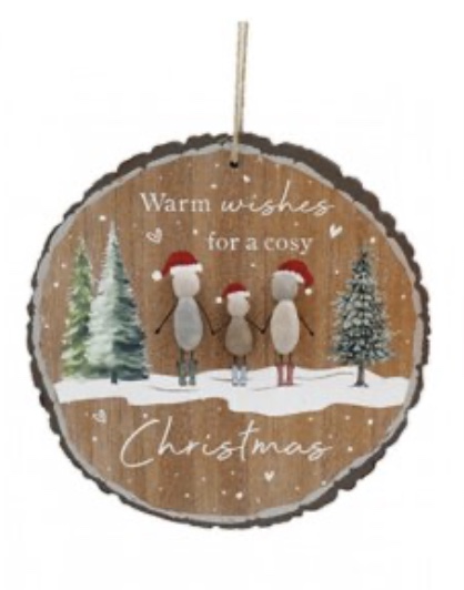 Warm Wishes Xmas Hanging Plaque