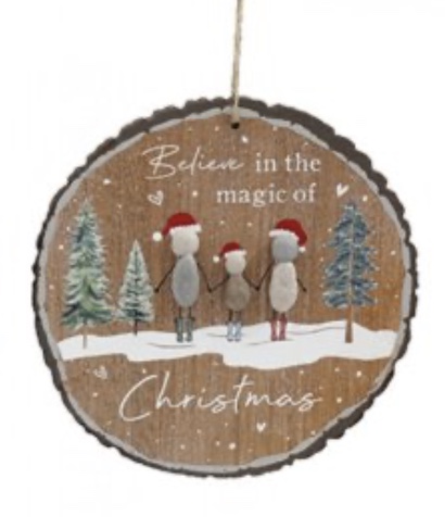Believe Xmas Hanging Plaque