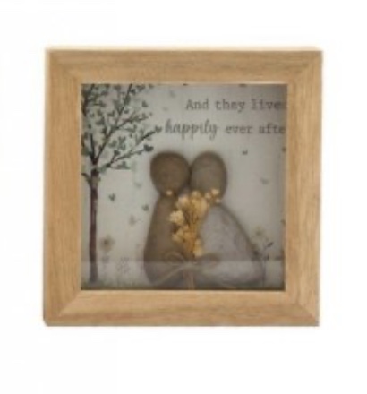 Pebble Wedding Framed Plaque