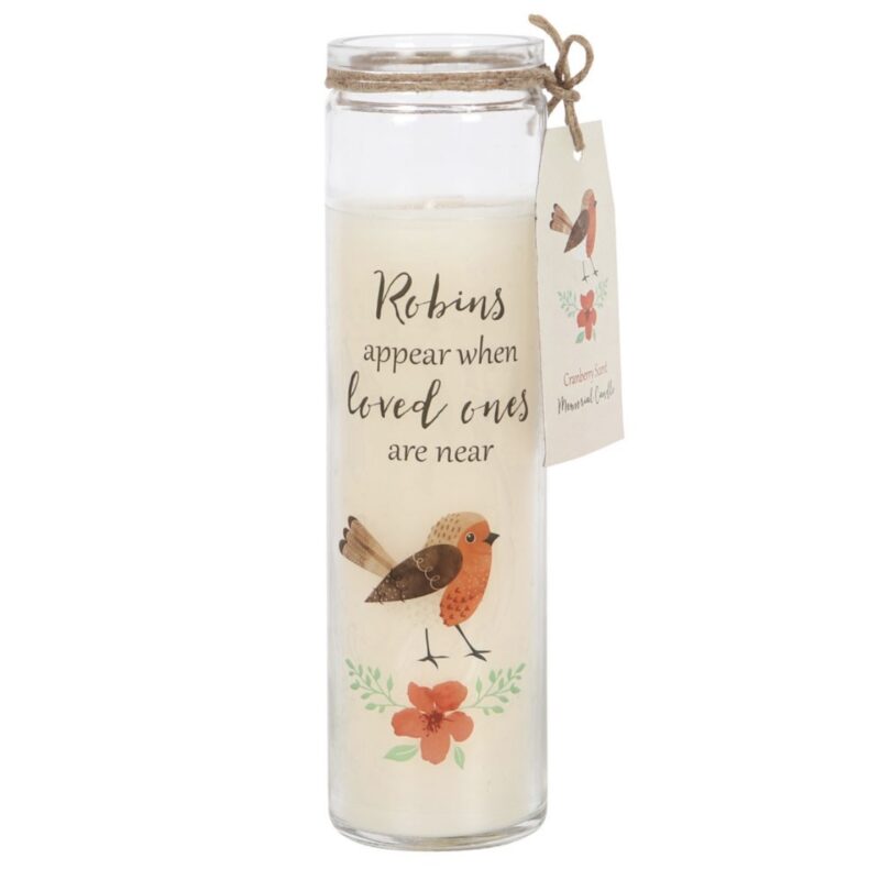 Robins Appear Cranberry Tube Candle