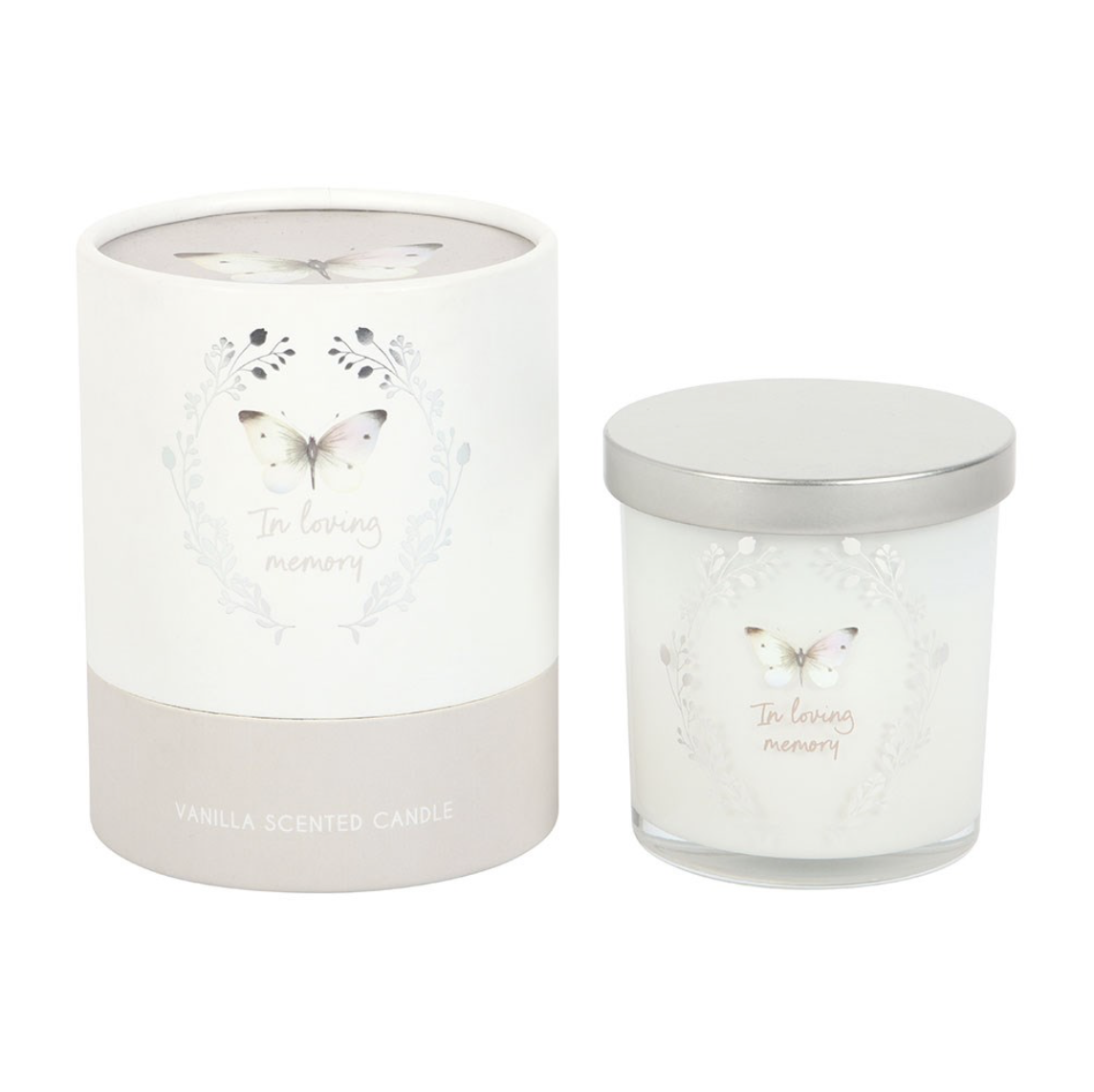 In Loving Memory Butterfly Candle - Image 2