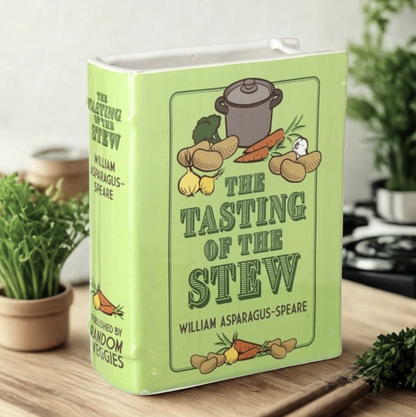 Stew Cookbook Vase
