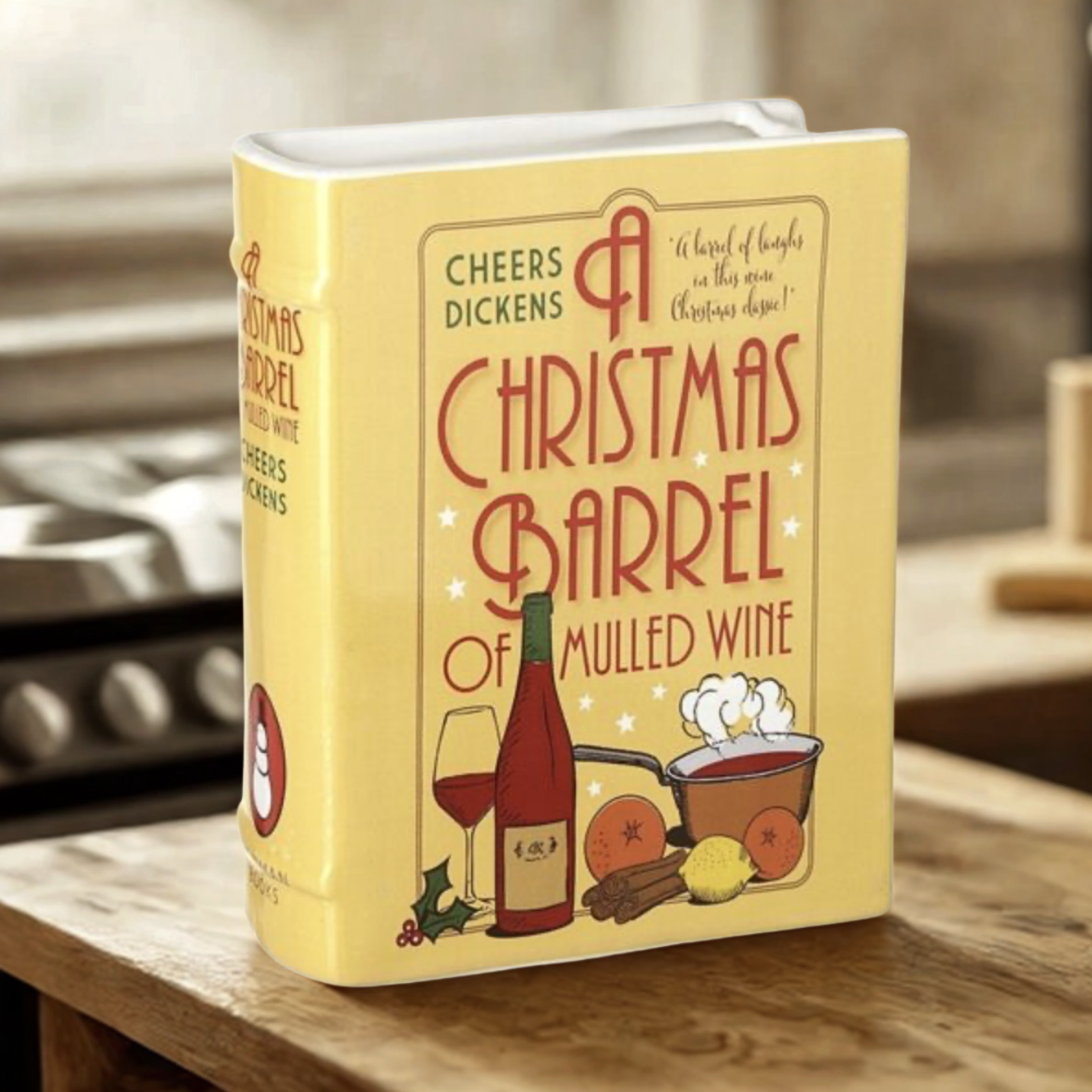 Christmas Cookbook Vase