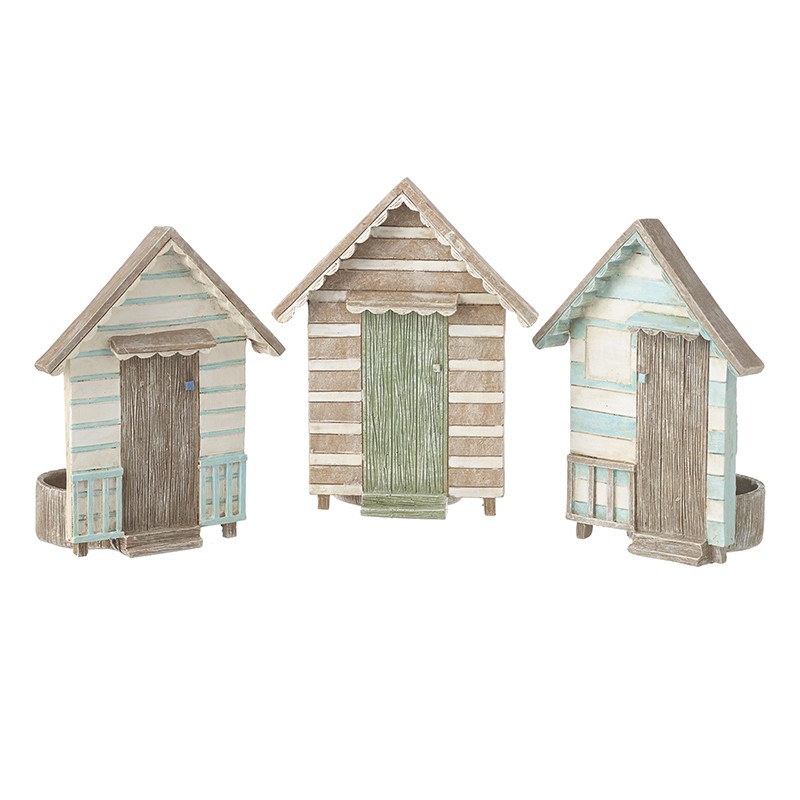Beach Hut T Light Holders Mix