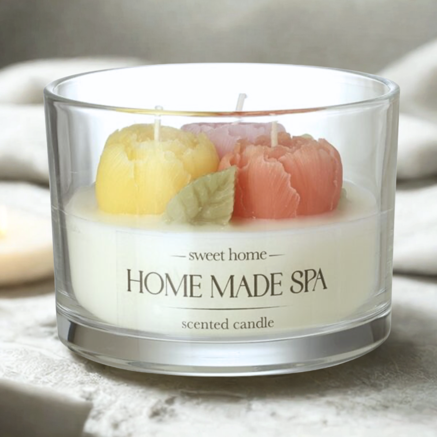 Floral 3 Wick Candle