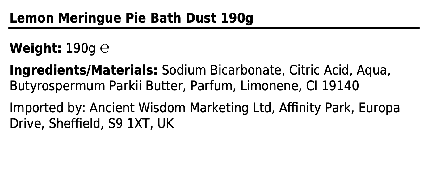 Lemon Meringue Pie Bath Dust - Image 2