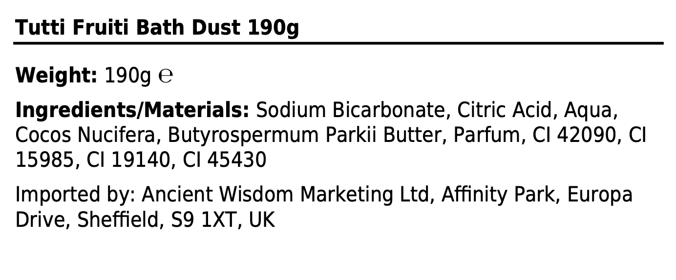 Tutti Frutti Bath Dust - Image 2