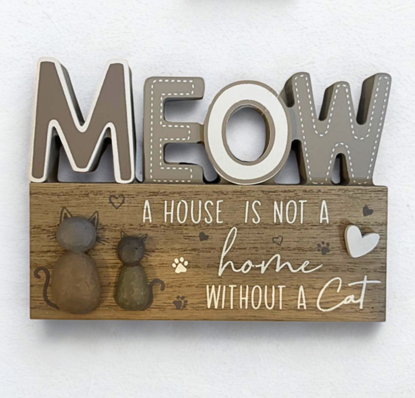 Cat Pebble Sign