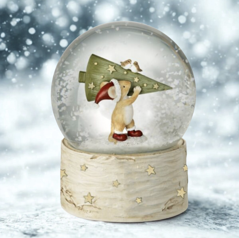 Mouse With Tree Snow Globe