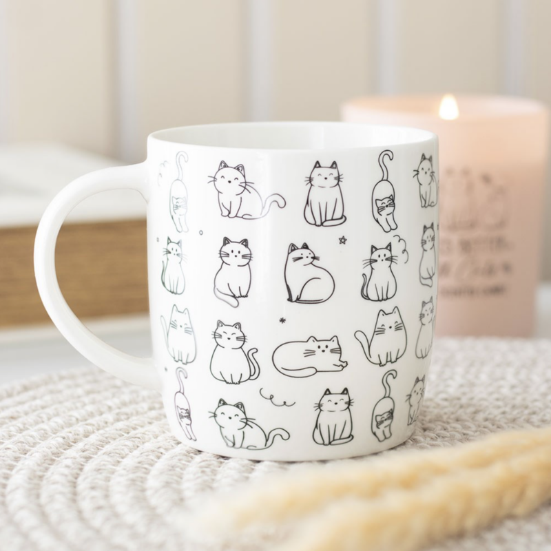 Cat Print Mug