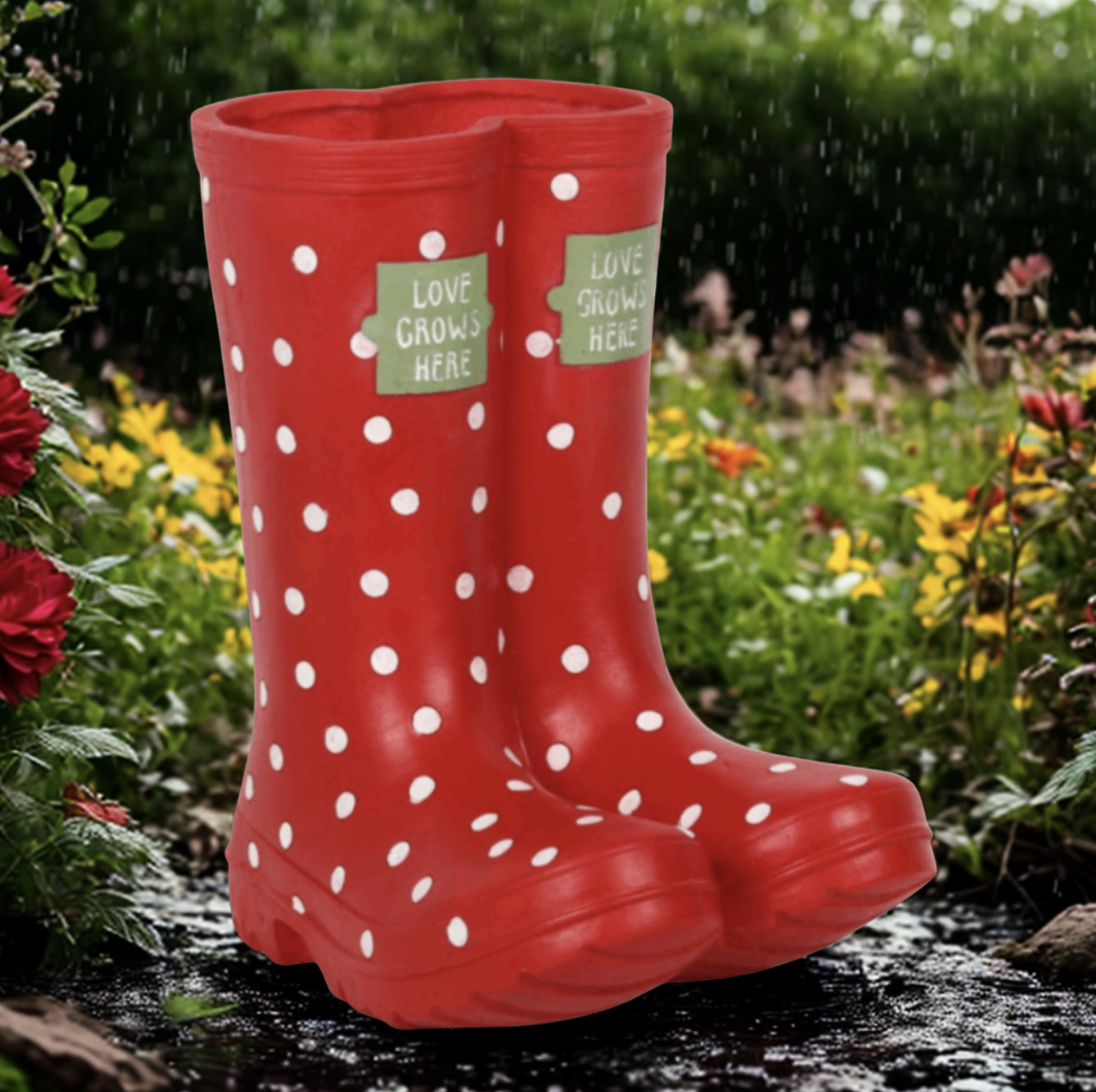 Red Welly Planter