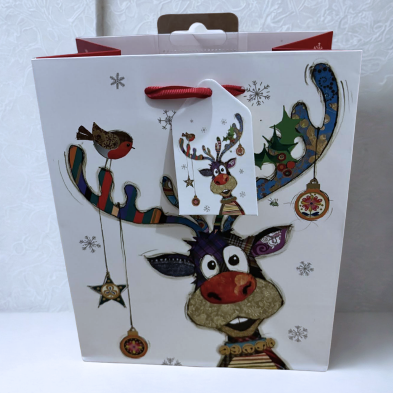 Whimsical Reindeer Gift Bag