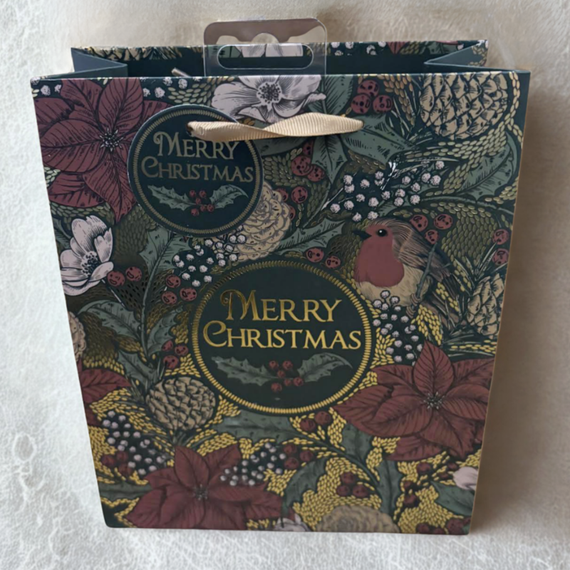 Merry Christmas Botanical Gift Bag